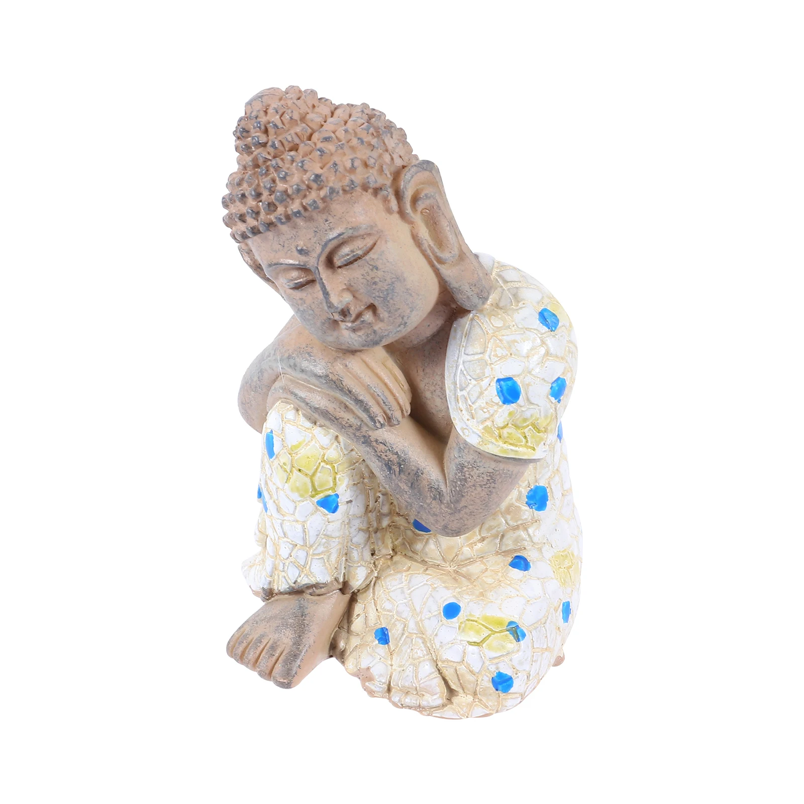

Mini Zen Statue Resin Decoration Outdoor Garden Figurine Vintage Fish Tank Adornment naments Waterproof Gift