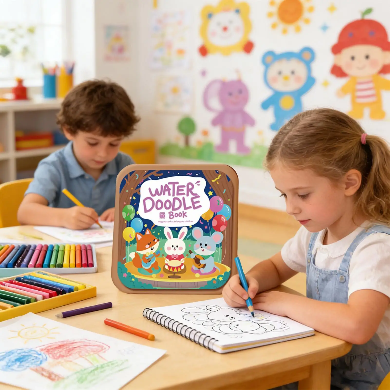ألعاب مونتيسوري كتاب تلوين قابل لإعادة الاستخدام كتاب رسم مائي سحري للأطفال الصغار لعبة رسم كتاب ألعاب تعليمية للأطفال #2