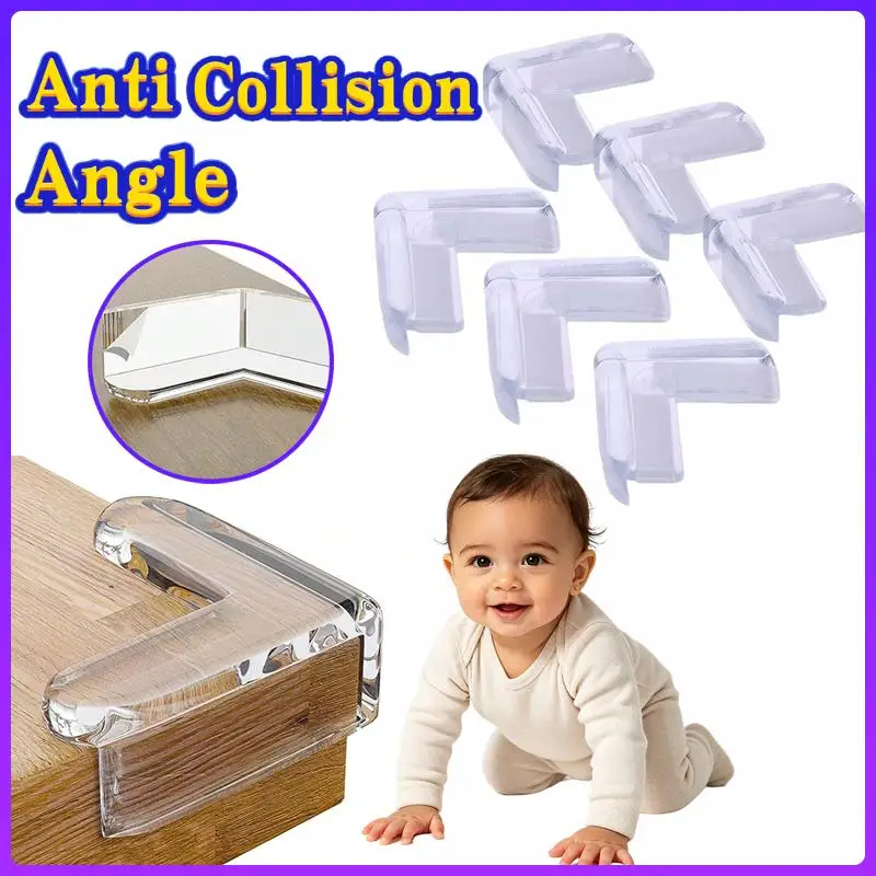 Silicone Furniture Corner Protectors Baby Safety Soft Transparent Protector Table Corner Safety Edge Anti-Collision Soft Shock