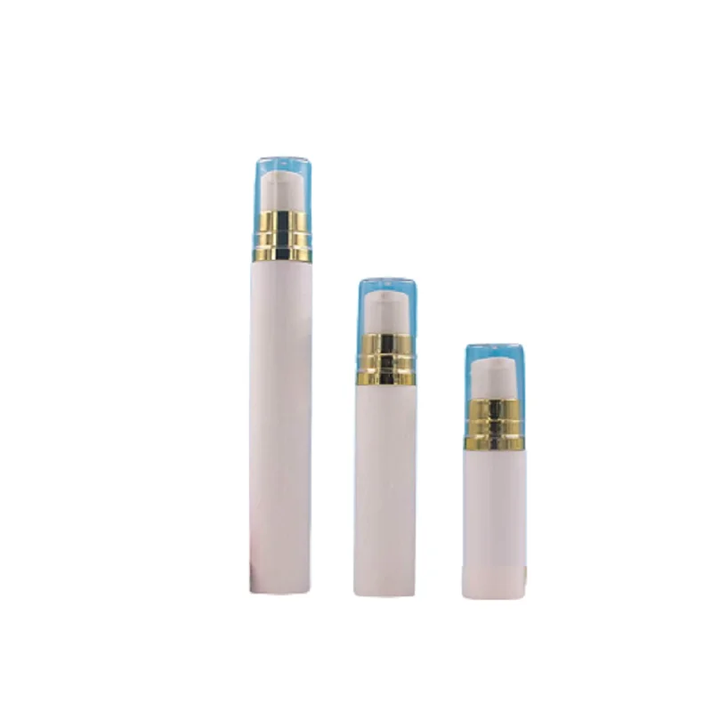 30Pcs Plastic Airless Bottles Cosmetic Refillable Sample Bottle 5ml 10ml 15ml White Empty Essence Emulsion Lotion Vacuum Bottle