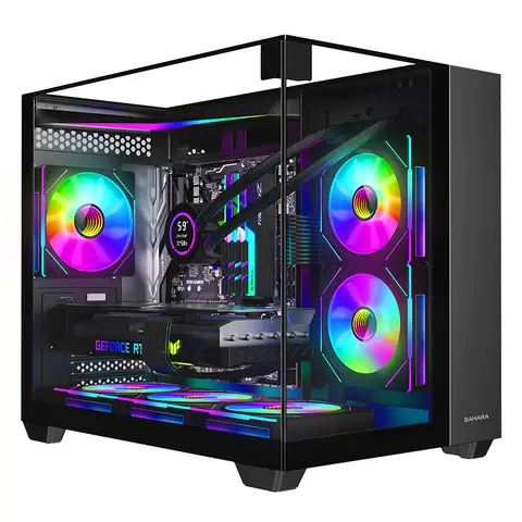 Desktop de jogos ryzen 7 5700x nvidia rtx 4060 32gb ddr4 ram 1tb m.2 nvme ssd wifi pc para jogos designoffice pré-construído gaming pc