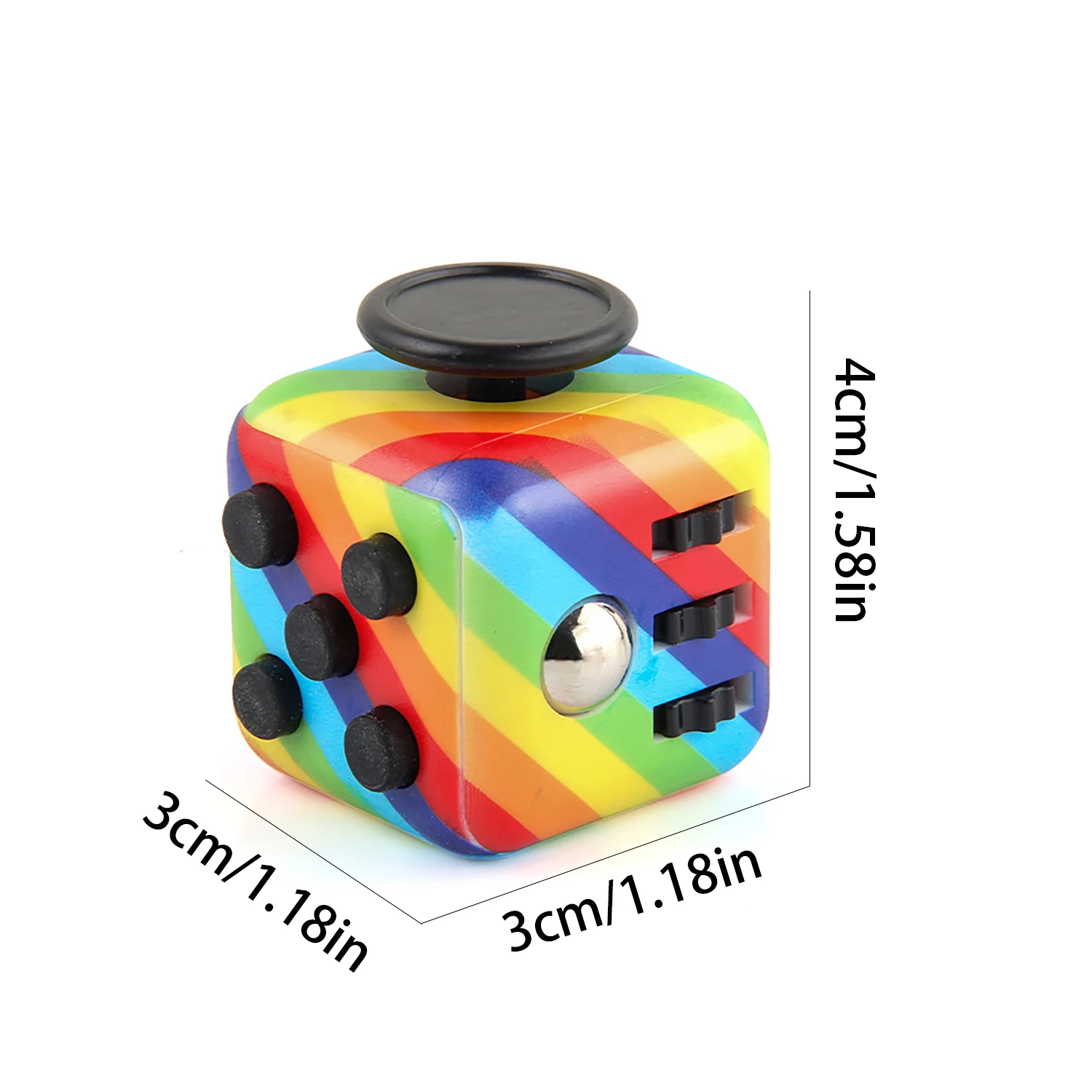 Vinger stressverlichter, 6-zijdige zeef, anti-angst- en stressverlichting