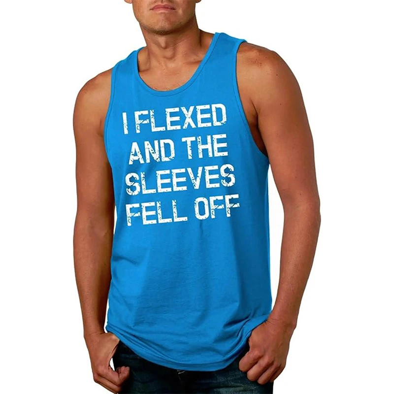 Gym Humour Text Graphic Fitness Vest For Men Hip Hop Personality Loose Sleeveless Shirts Summer Street Trend Novel Tank Top 2025