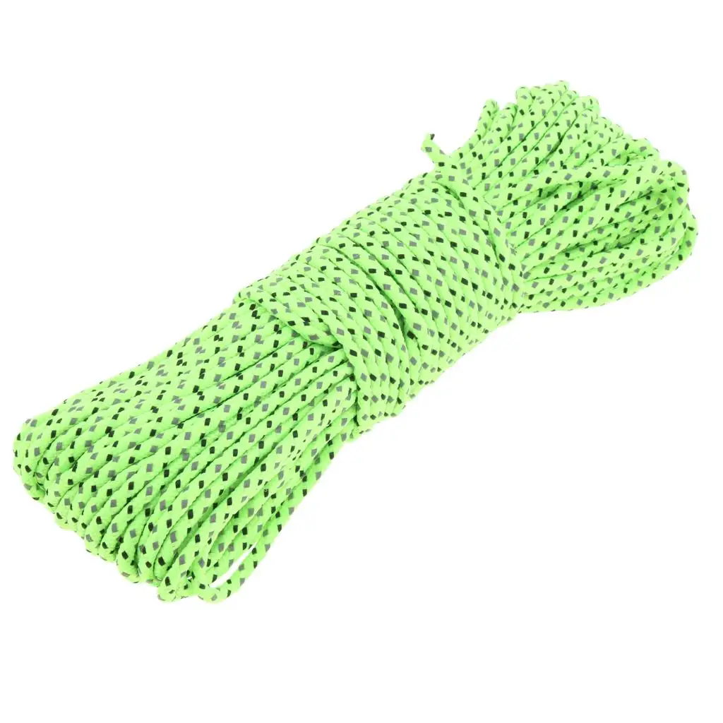 

2-4pack 20m Reflective Tent Rope Guy Line Camping Canopy Awning Guyline