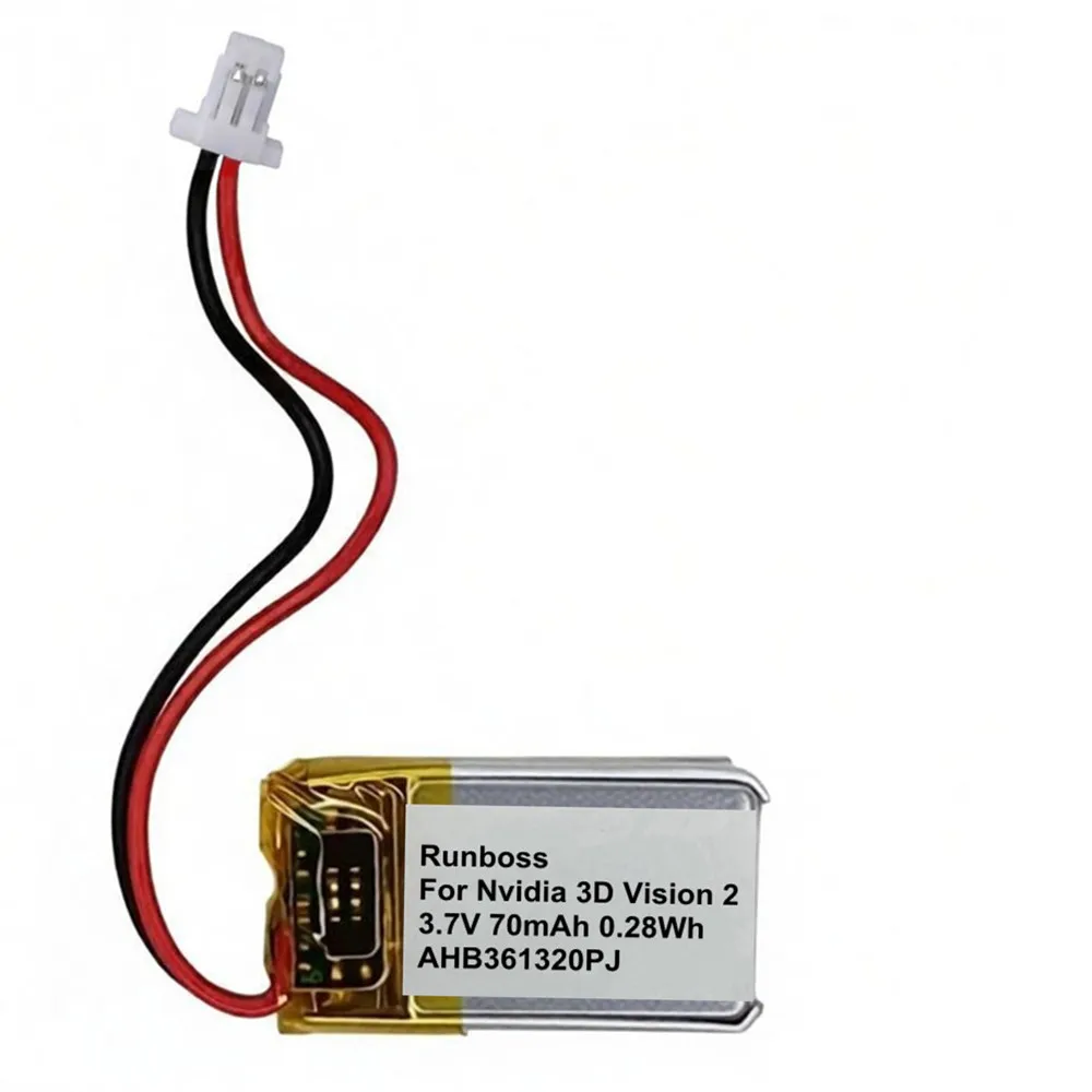 New 3.7V 70mAh AHB361320PJ Replacement Battery For Nvidia 3D Vision 2 Eye Glasses