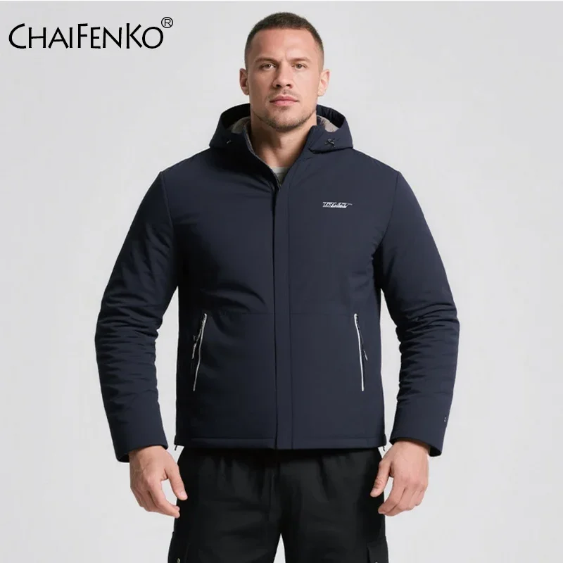 New Men Fashion Removable Hat Jacket Outdoors Solid Loose Comfort Windproof Parka Winter Keep Warm Thickening Casual Coat Men
