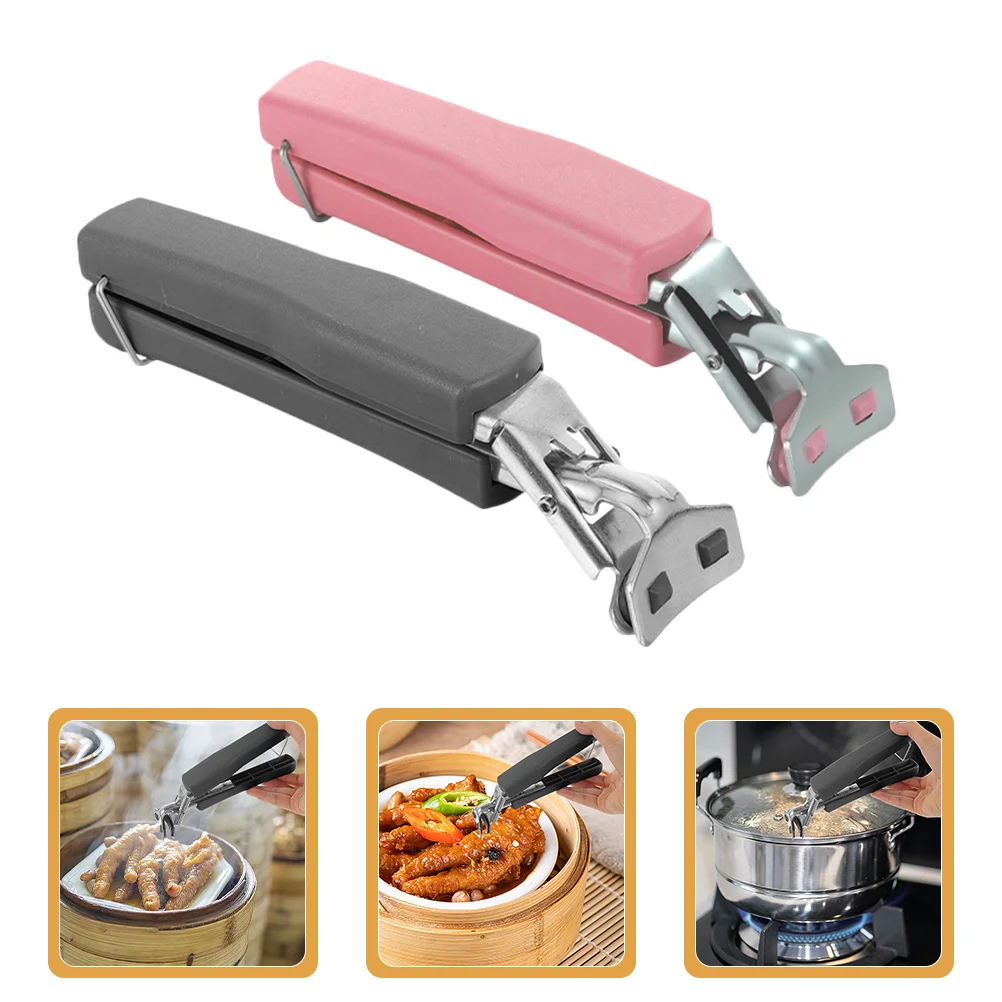 

4Pcs Heat Resistant Bowl Clip PP Material Hot Pan Gripper Insulation Dishes Lifter Safe Anti-Scalding Clamp for Outdoor Use