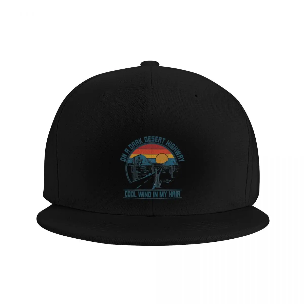 On A Dark Desert Highway Cool Wind In My Hair Retro Vintage Baseball Cap Snap Back Hat Beach Golf Wear Designer Man Women's