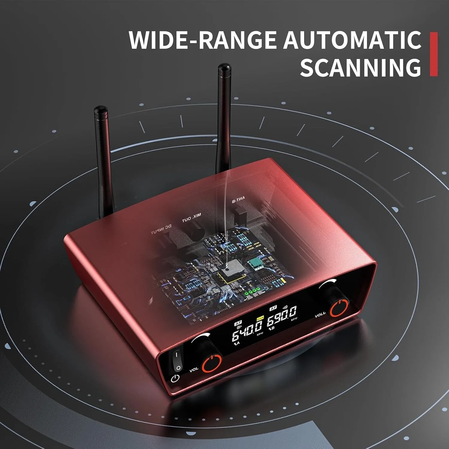 Lotame Wireless Microphone System for Karaoke Singing Dual Wireless Mics