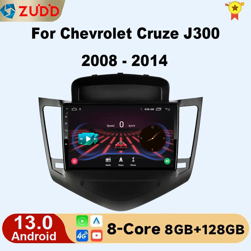 

9" Android 13 Car Radio For Chevrolet Cruze J300 2008 - 2014 Multimedia Player Navigation GPS 2 din Carplay DVD Head Unit