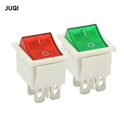 KCD4 White base Rocker Switch 2 Position ON-OFF 4 Pins /6 Pins Electrical equipment With Light Power Switch 16A 250VAC/ 20A 125V
