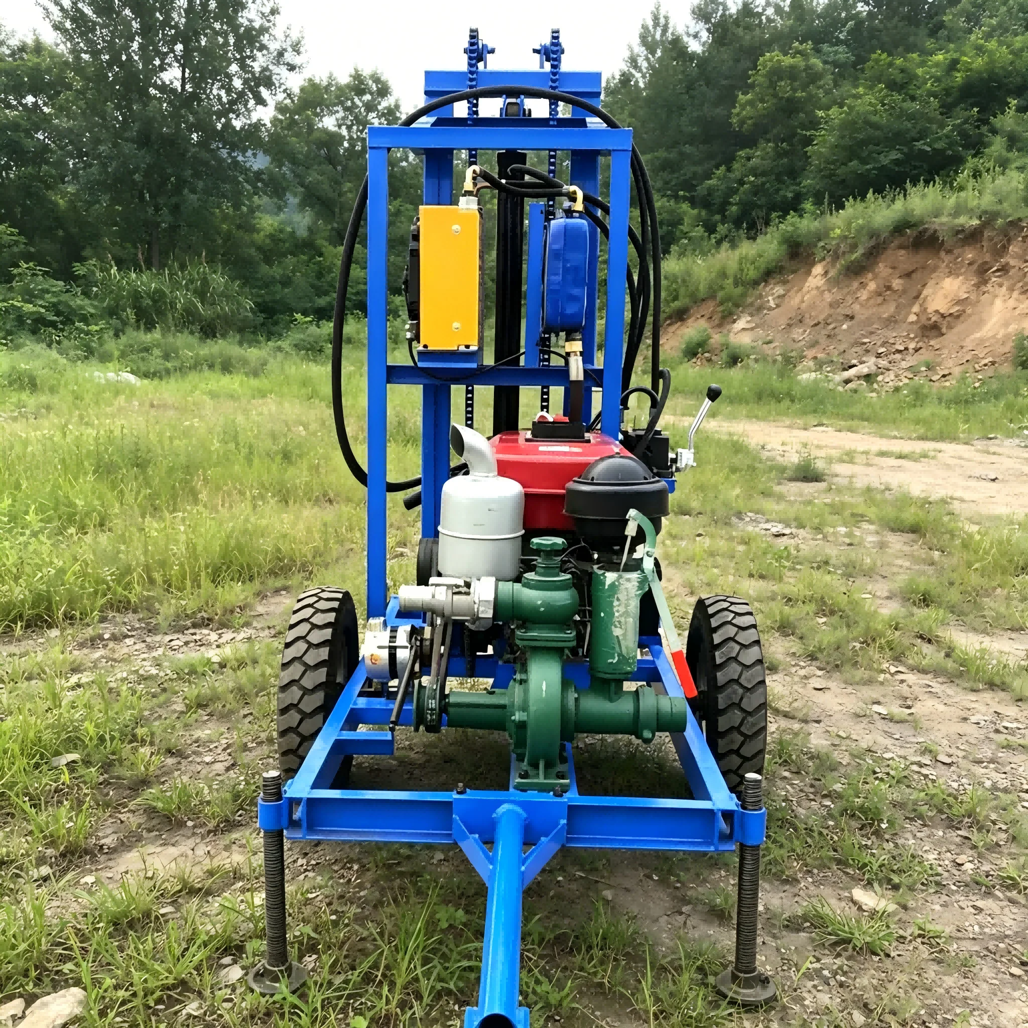 Customized Multi-Terrain 22HP-35HP Diesel Hydraulic Water Well Drilling Rig Simple Operation Water Well Drilling Machine