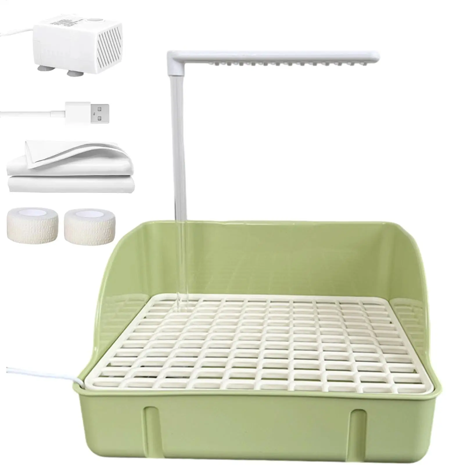 

Parrot Bathtub Automatic Bird Bathing Tub With Pump Spacious Design Parrot Bathing Container Pet Cage Accessory For Conures