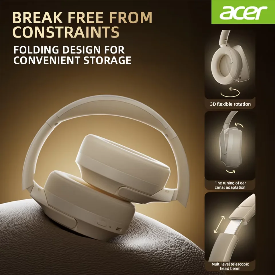 Acer OHR305 ANC ワイヤレスヘッドホン HIFI ヘッドセット Bluetooth