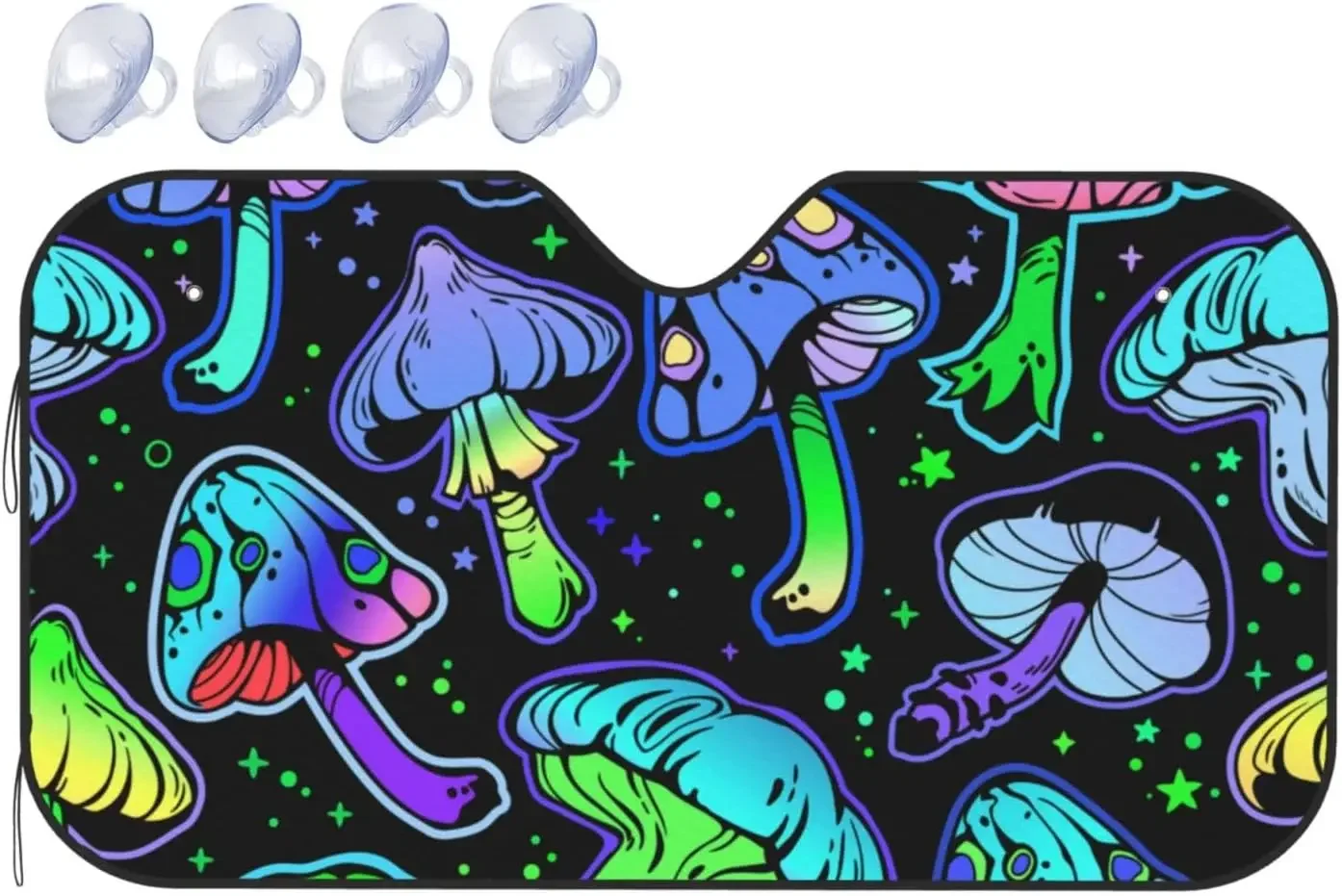 

Готический грибной солнцезащитный козырек, складной автомобильный солнцезащитный козырек для автомобиля, грузовика, внедорожника, блоки, УФ-лучи, солнцезащитный козырек 130x70 см/140x76 см