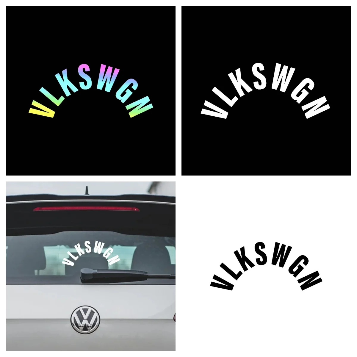 

VLKSWGN Rear Wiper Window Car Stickers German Vinyl Text Style Decals for RV Truck Campervan Caravan Styling