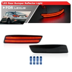 2x Smoked Rear Led Bumper Reflector Tail Brake Stop Light For Lexus ES300h ES350 GS200t GS300 GS350 GS450h GS F