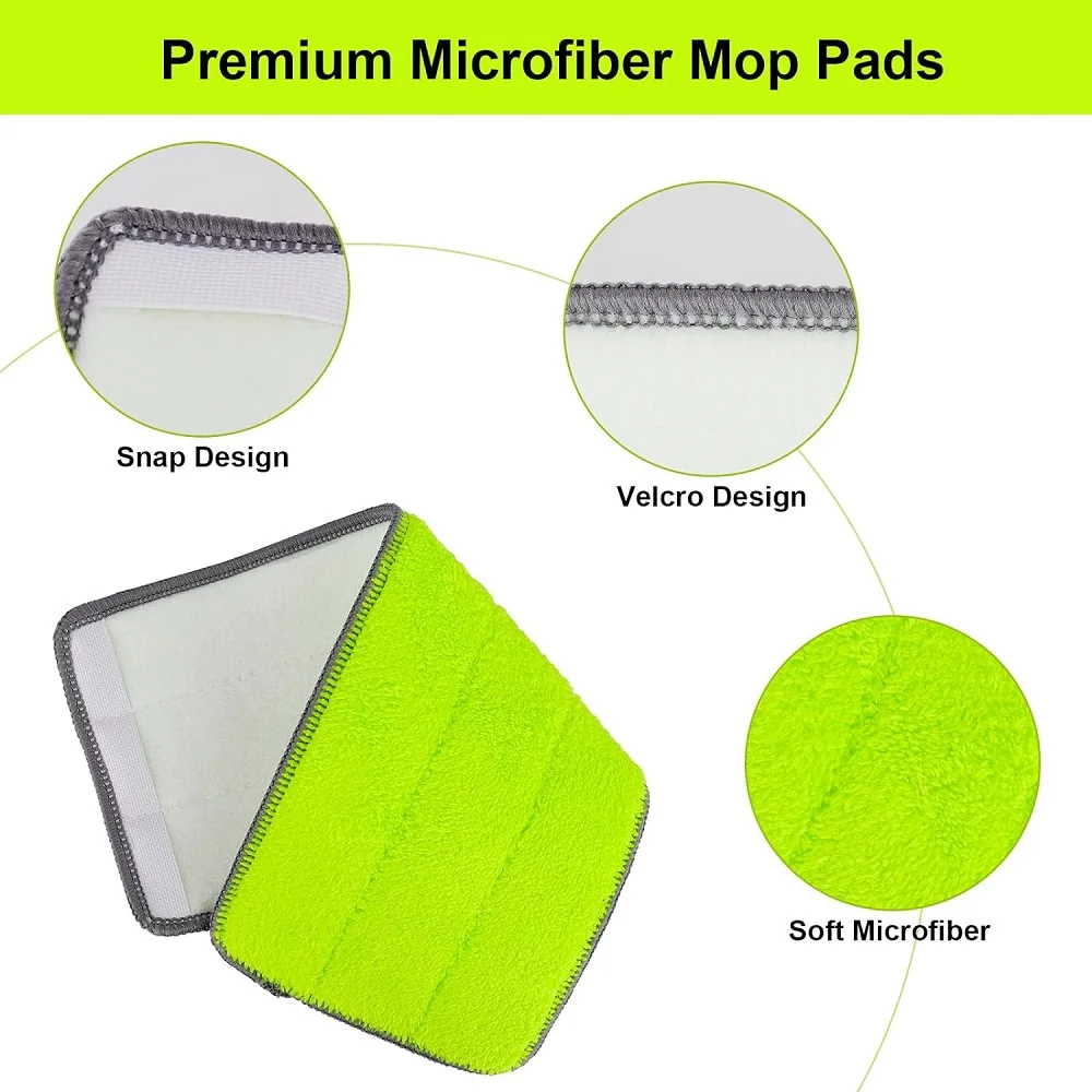 Replacement Microfiber Mop Pads for Libman Rinse \'n Wring Washable Reusable Wet Dry Cleaning Refill Head for Multi-Surface Floor