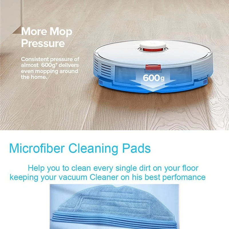 Microfibre Cotton Wipes Accessories For Xiaomi Roborock S8/S8 Plus/S8 Pro Ultra/S7/S7 Maxv Ultra/S7 Maxv Plus/S7 Maxv