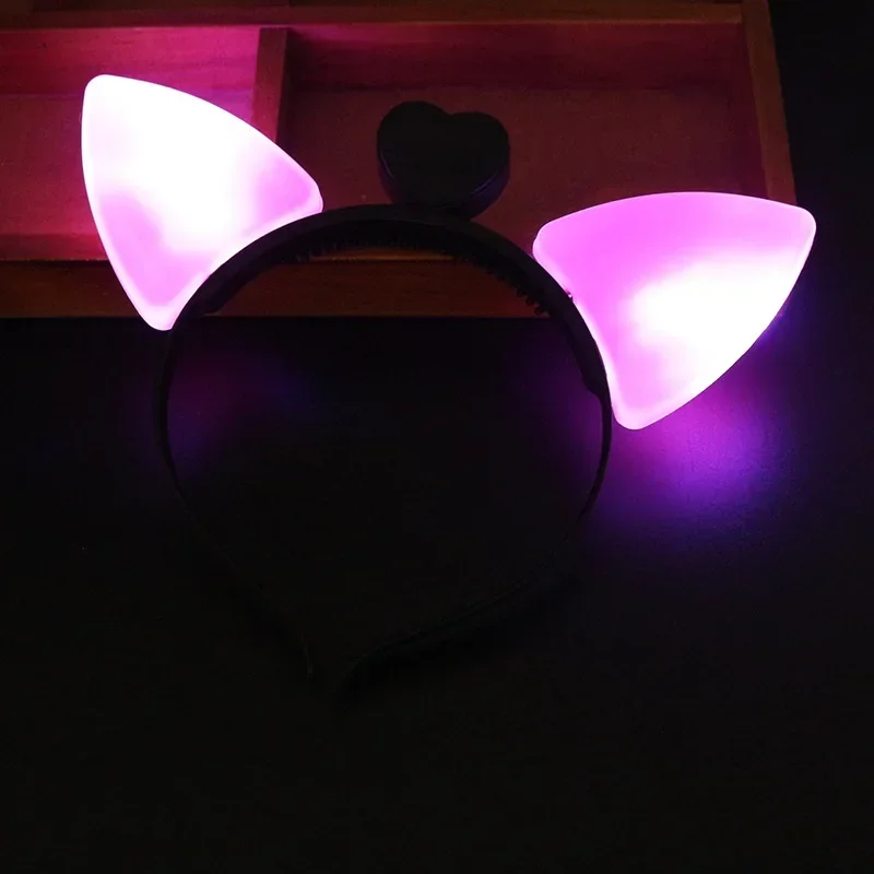 Pink Glow Luminous LED Stick Star Crown Horn Wand Flash Light Glasses Headband Hairwear Gifts   Easter Halloween Christmas