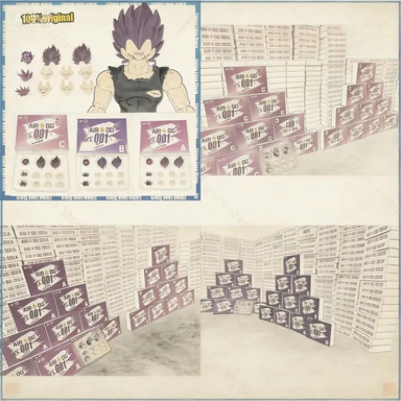 

Special Offer for Air&OQ Studio Dragon Ball SHF Super Saiyan SSJ Majin Vegeta Head Accessories for Vegeta Action Figures
