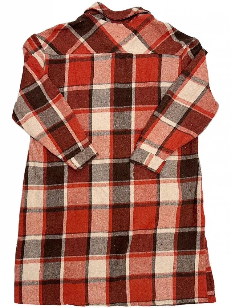 Plus Size XL-5XL Women's Fashion Long Jacket Casual Printed Single Breasted Jacket Spring Autumn Long Sleeved Fashionable Jacket