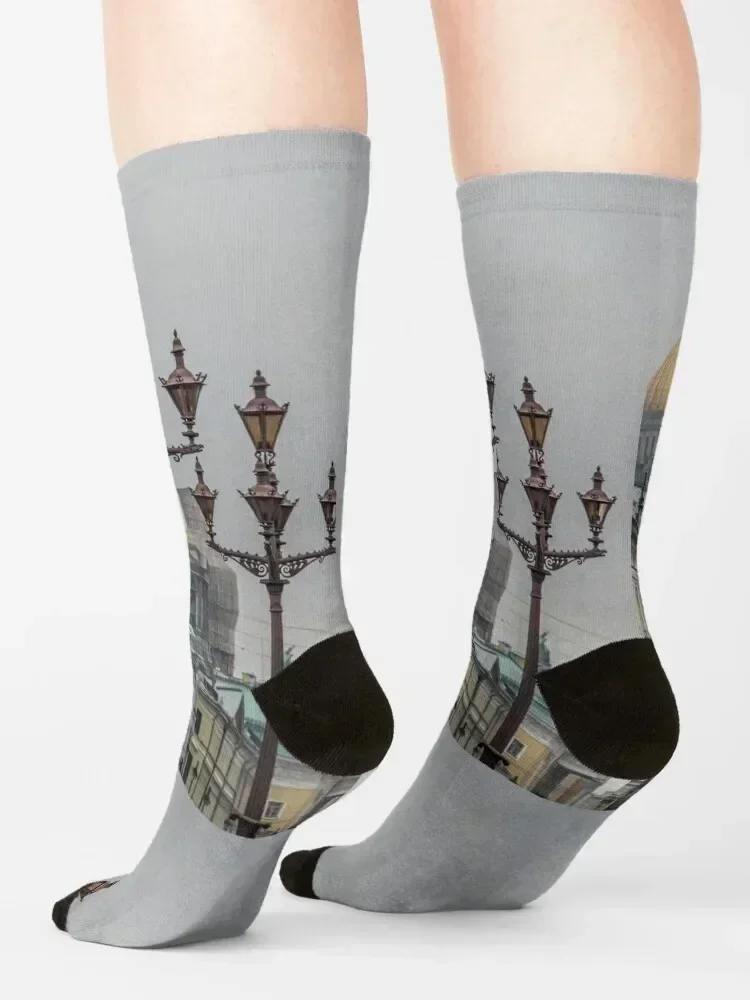 Street lights of Saint Petersburg Socks snow kids shoes basketball Women Socks Men's
