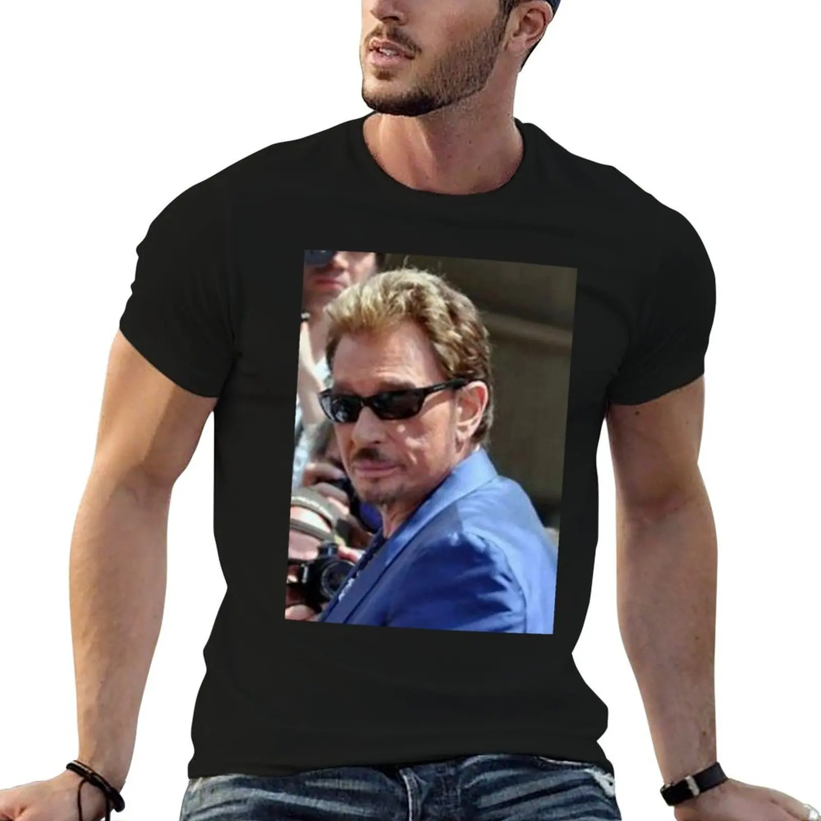 

Johnny Hallyday premium échancré T-Shirt man t shirts for men casual man t shirt designer essential t shirt T-Shirt