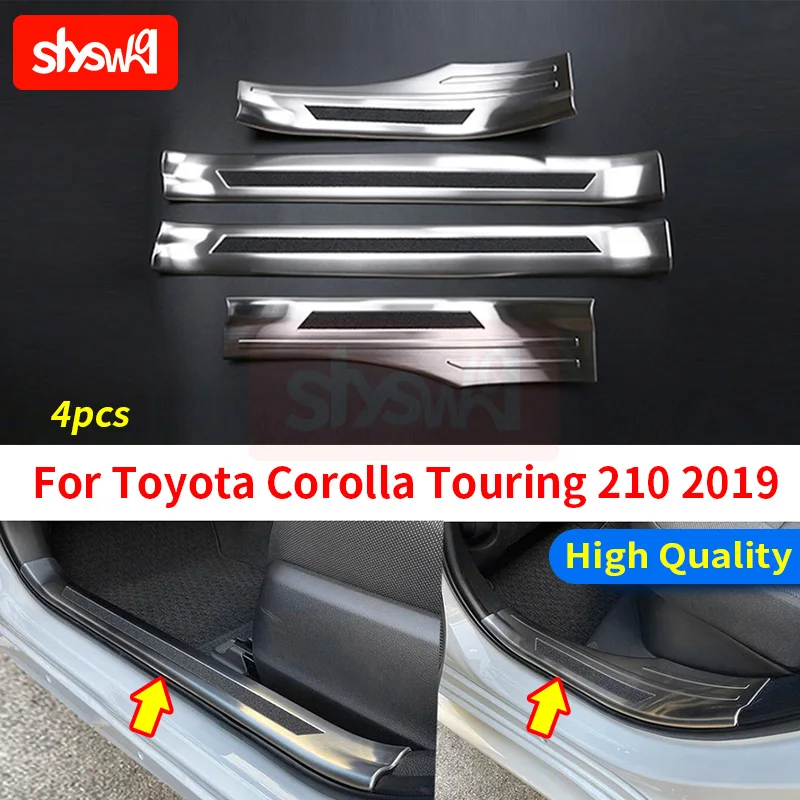 

Stainless Steel Welcome Bar Car Modeling Accessories for TOYOTA 2019 2020 COROLLA TOURING 210S Door Sill Scratch Plate 4Pcs