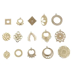 DoreenBeads 수제 샹들리에 커넥터 라운드 골드 컬러 금속 매력 DIY 만들기 귀걸이 목걸이 보석 결과, 5 개