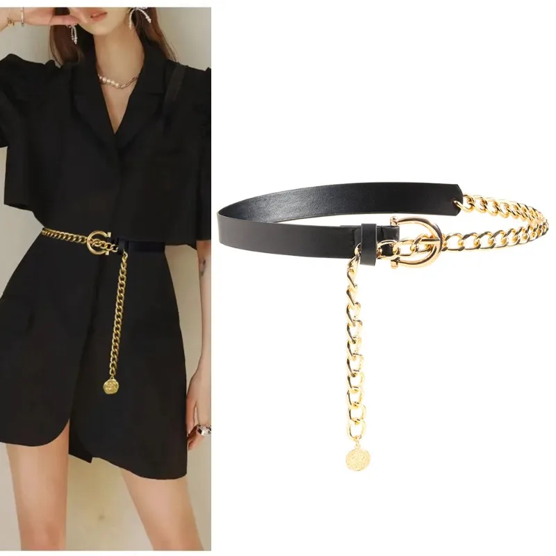 Fashionable and Unique Multi-Layer Combinable Belt Chain Leather Belt New Summer Style Decorative Dress Belt  Accessories