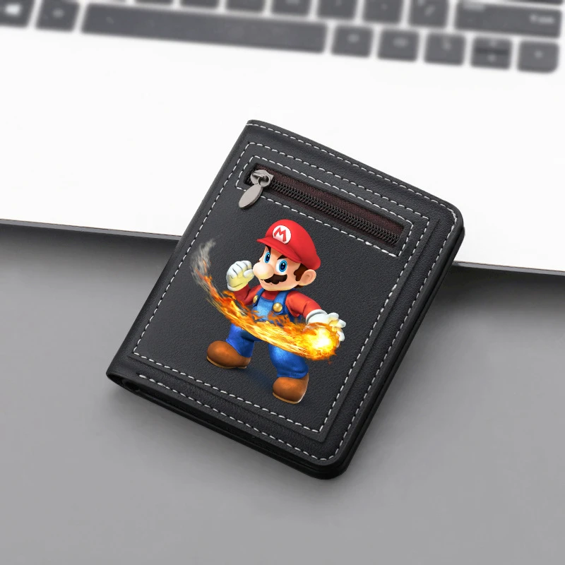 Super Marios Wallet Boy Anime Cartoon Card Bag Portable Large Capacity ID Card Bank Card Storage Bag Children's Birthday Gift