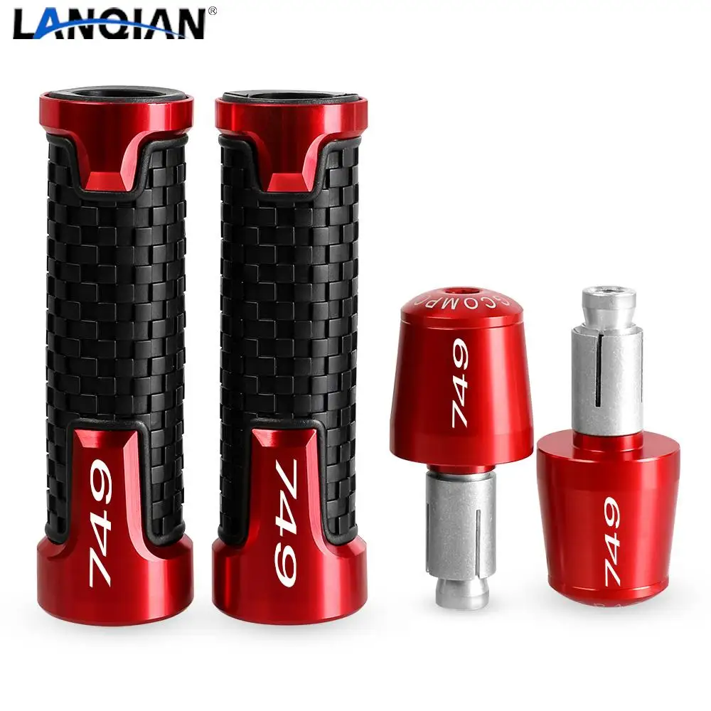 

Motorcycle Accessories 7/8" 22MM Handlebar Hand Grips Handle Bar End Cap plug For DUCATI 749 749R 749S 2004 2005 2006 2007