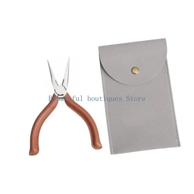 U4LF Jewelry Crafting Pliers with Alloy Body, Covered Handles, and Spring Hinge Structure for Wire Work and Beading Tasks