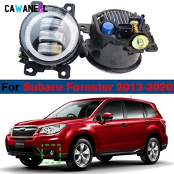 2 X H11 Car Front LED Fog Light DRL Angel Eye Daytime Running Lamp For Subaru Forester 2013 2014 2015 2016 2017 2018 2019 2020