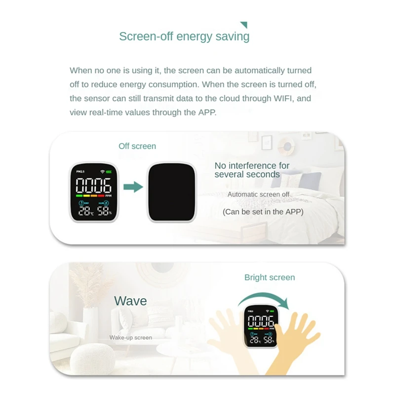 Tuya Wi-Fi умный монитор температуры и влажности PM2.5 для внутреннего и наружного использования, универсальный портативный 1 шт.
