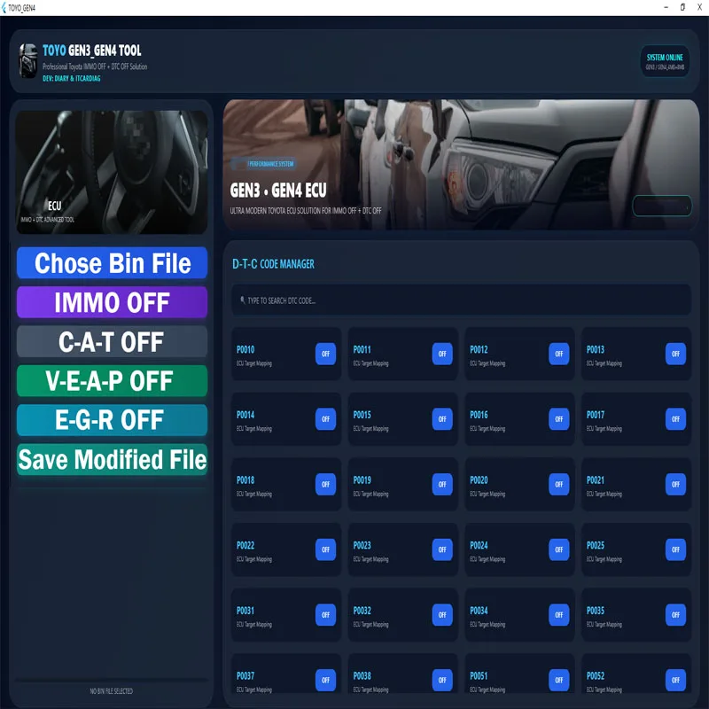 Für Toyota ITCARDAIG TOYO GEN3 GEN4 NEUES TOOL Software für Lexus Advanced ECUs für Komplexe Wegfahrsperren-Systeme Fehlercode P-Codes – Detail 7