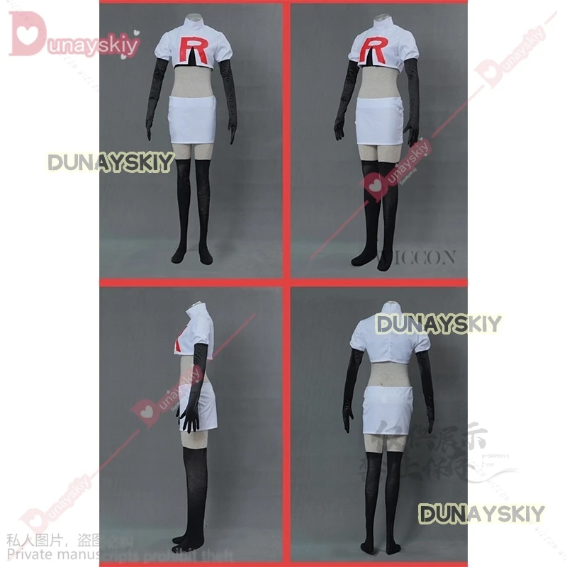 Disfraz de Cosplay de Anime para equipo de cohetes para adultos Jessie Musashi James Kojirou, disfraz de Halloween, conjunto completo de accesorios de juego