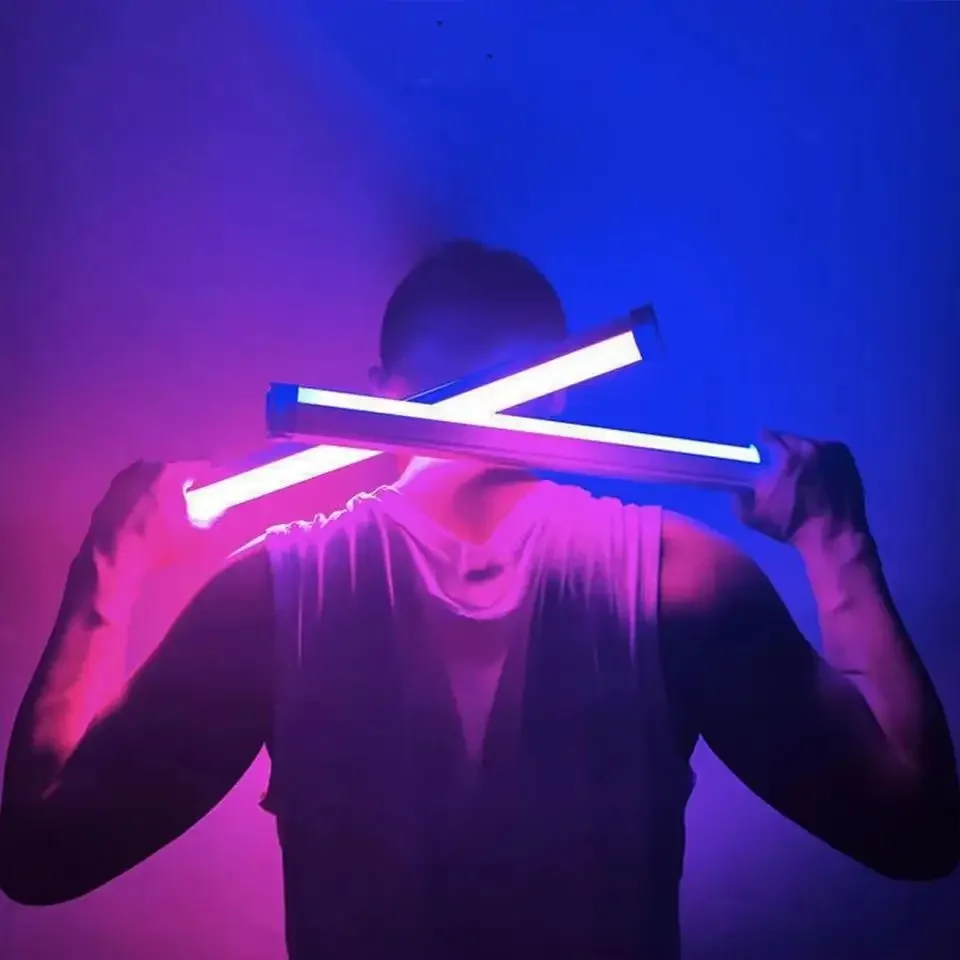 RGB USB أنبوب ضوء 17 سنتيمتر/32 سنتيمتر الملونة LED مصباح الليل ، يده معلقة ملء عصا ، غرفة نوم التصوير المزاج ديكور المحمولة ضوء