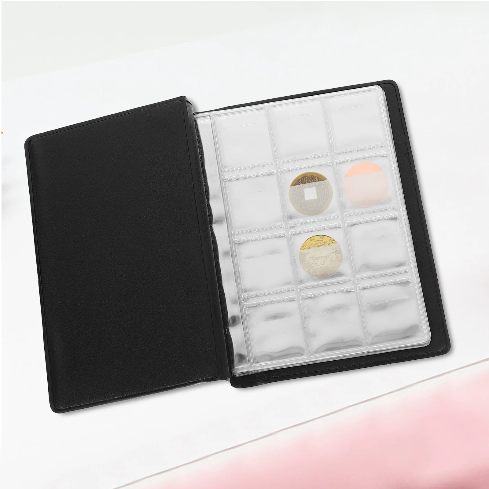 

120 Grid Collection Book Blue Versatile Coin Pocket PVC Album for Coins Badges Protect Collectibles Dust Scratch Damage