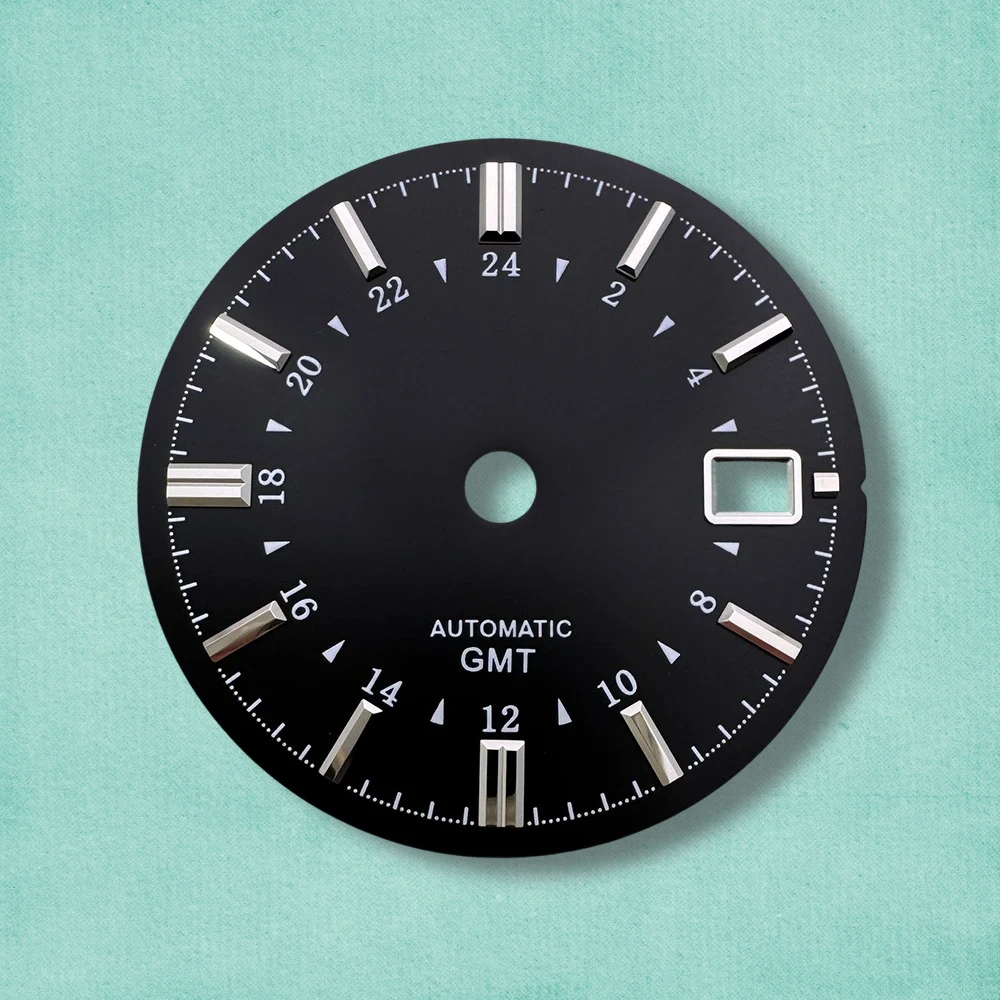 31mm GS Logo GMT Dial With Sun Pattern Grand S Dial Suitable For NH34/35/36 Movement High Quality Watch Accessories ﻿