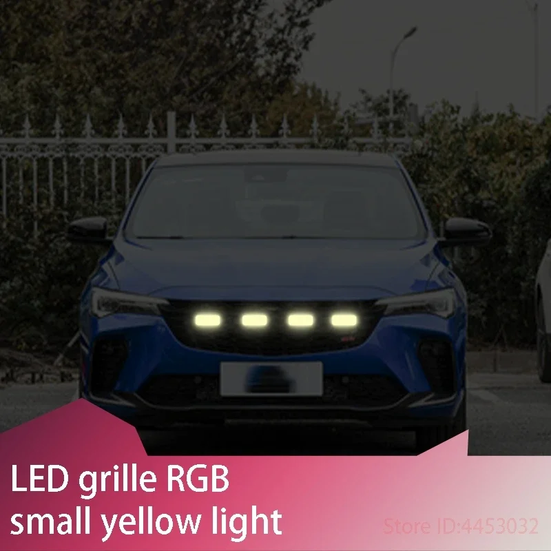 FOR Buick Encore Excelle Regal Lacrosse Car Front LED Grille Light RGB Auto Flash Warning Safety Signal Lamps APP Control 12V