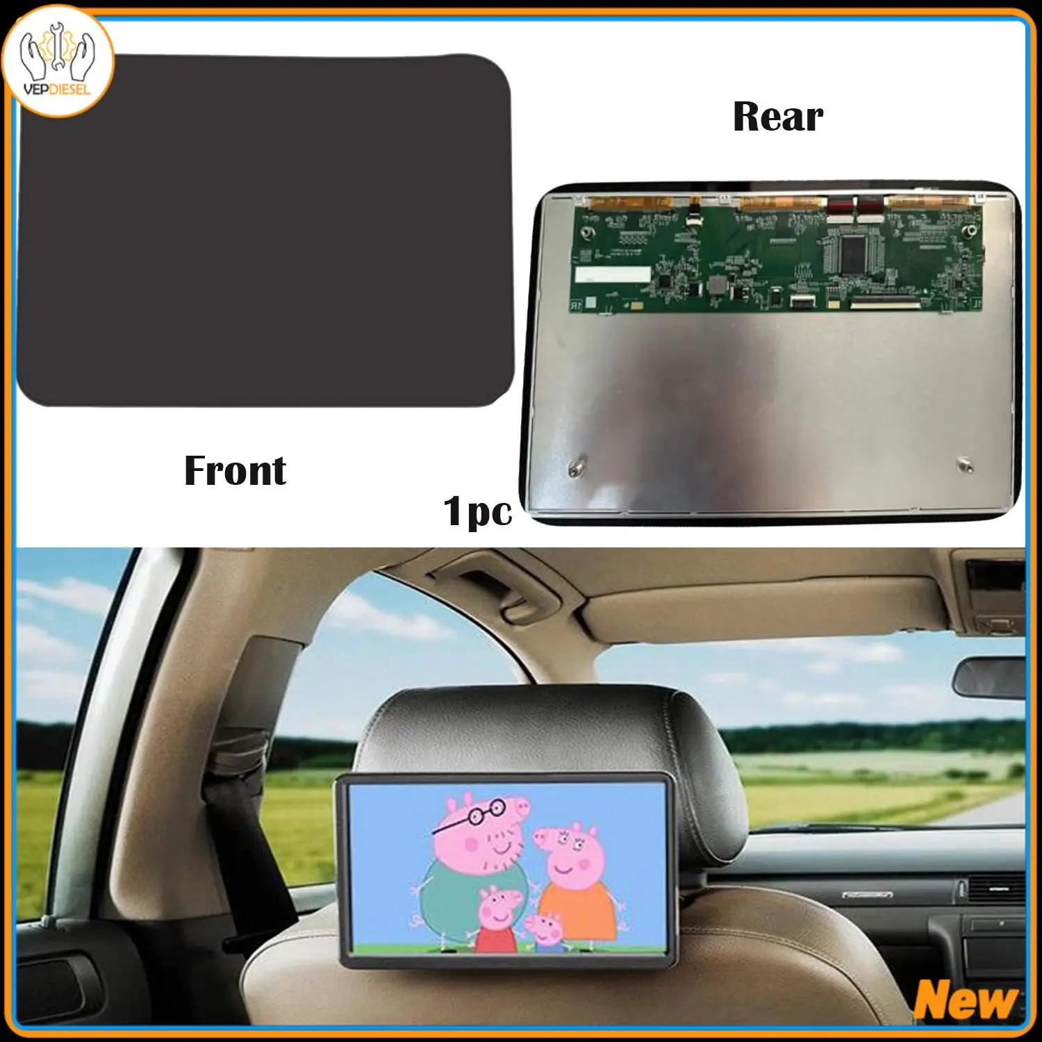 

Original New Headrest Back Seat TV DVD LCD Display For Cadillac Escalade Chevy Tahoe Suburban Yukon 2021-2024 85100044 84824745