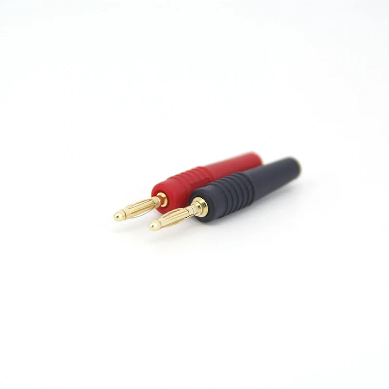 Conectores Banana Gold Plate, mini enchufe Banana, color rojo y negro, 2MM, A7