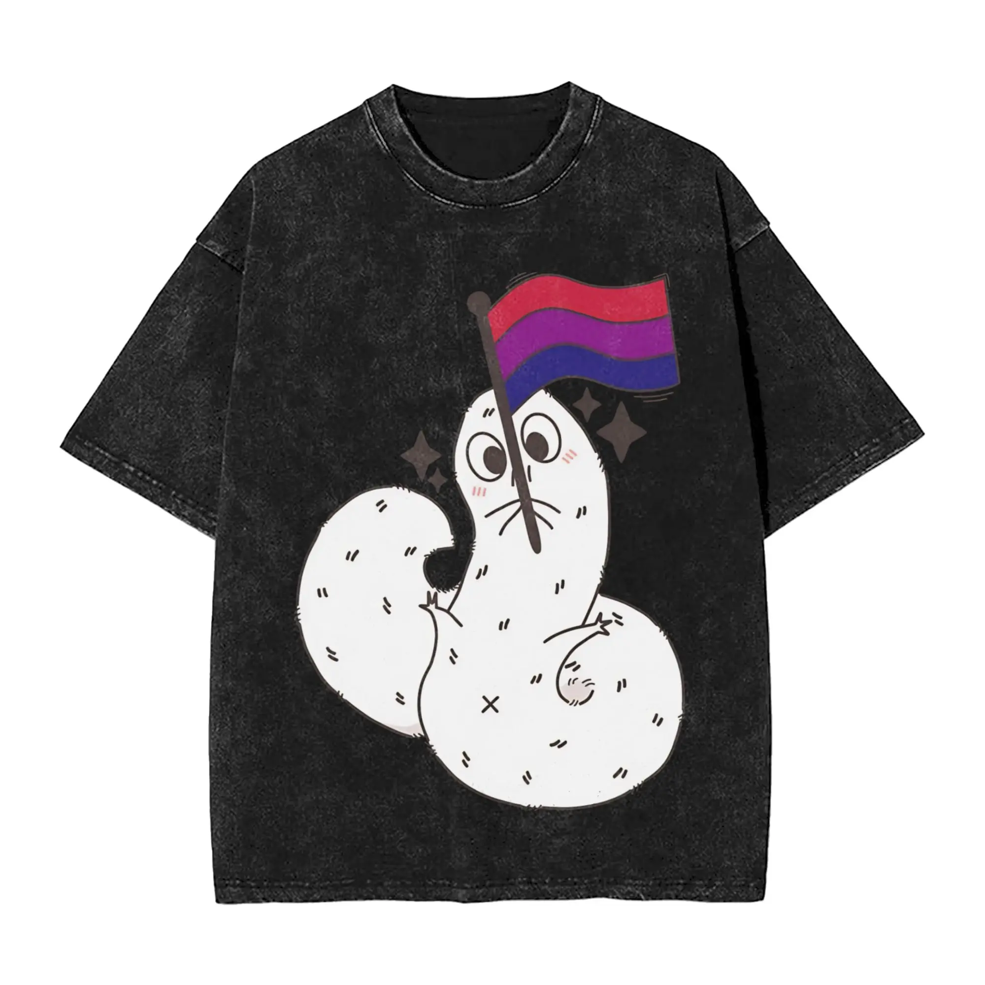 Mystic Brushbuddy Witch Hat Atelier Merch Washed T Shirts for Men Women Streetwear Hip Hop T-Shirt Printed  Tees Cotton