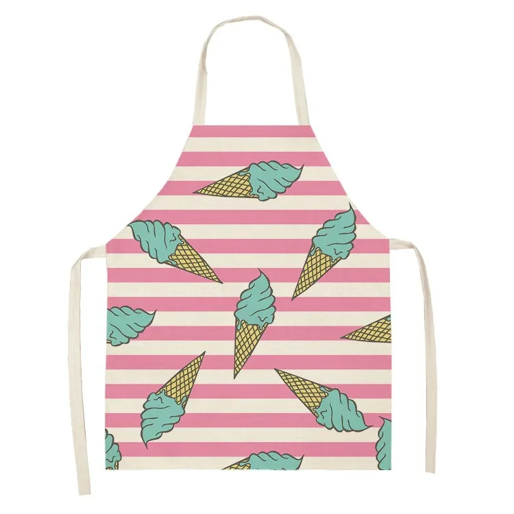 Ice Cream Women Kitchen Aprons Waterproof Barber Apron Cooking Oil-proof Cotton Linen Antifouling Chef Apron Unicorn Apron Kid