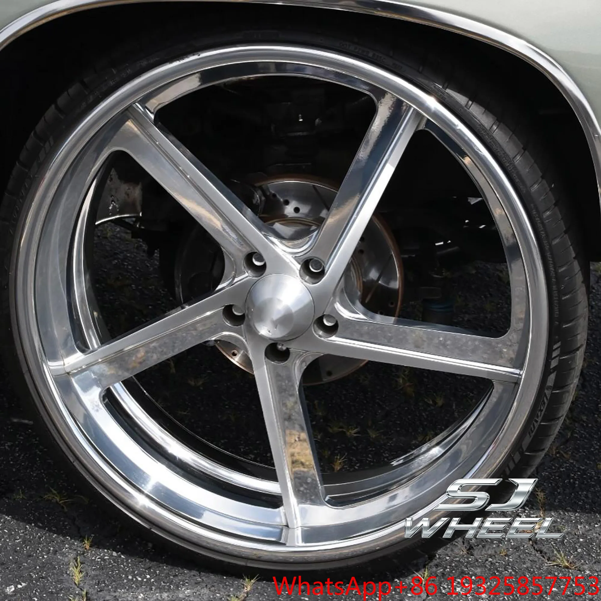 SJ Costom Rims Deep Lip Forged Aluminum Wheels 20 21 22 24 26 28 Inch Mirror Polished for ImpaIa   Ram  F-150