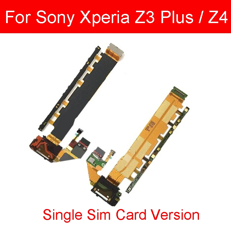 For Sony Xperia Z4 Z3+ Z3 Plus E6553 E6533 Power on off Flex Cable & Volume charging Repair Parts