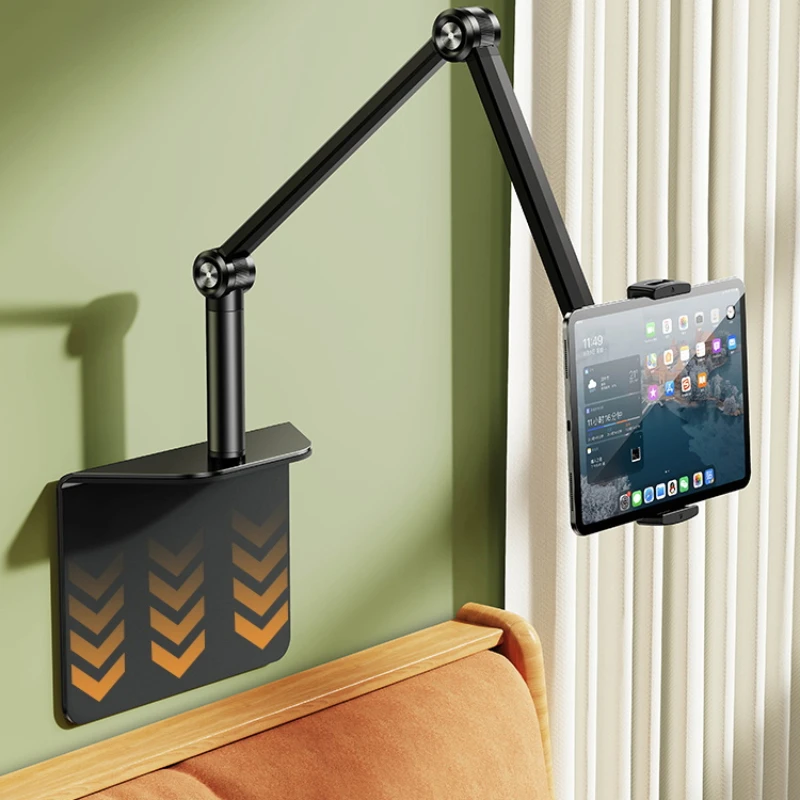 

Clip free hidden mobile phone tablet holder, lazy person watching TV on the bedside, lying down and playing on the bed