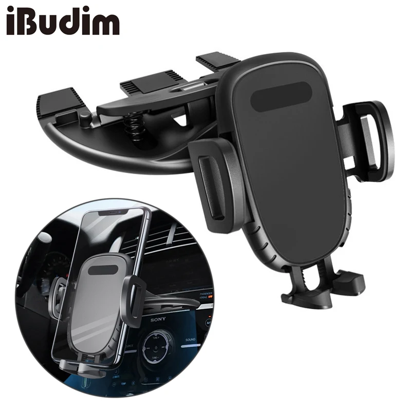 Quick Release Car CD Slot Cell Phone Mount Stand Universal Car CD Player Mobile Phone Holder Support for iPhone Samsung Huawei